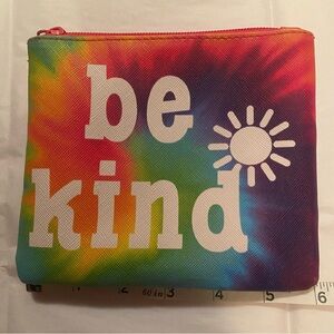 Be Kind Tie dye accessory bag